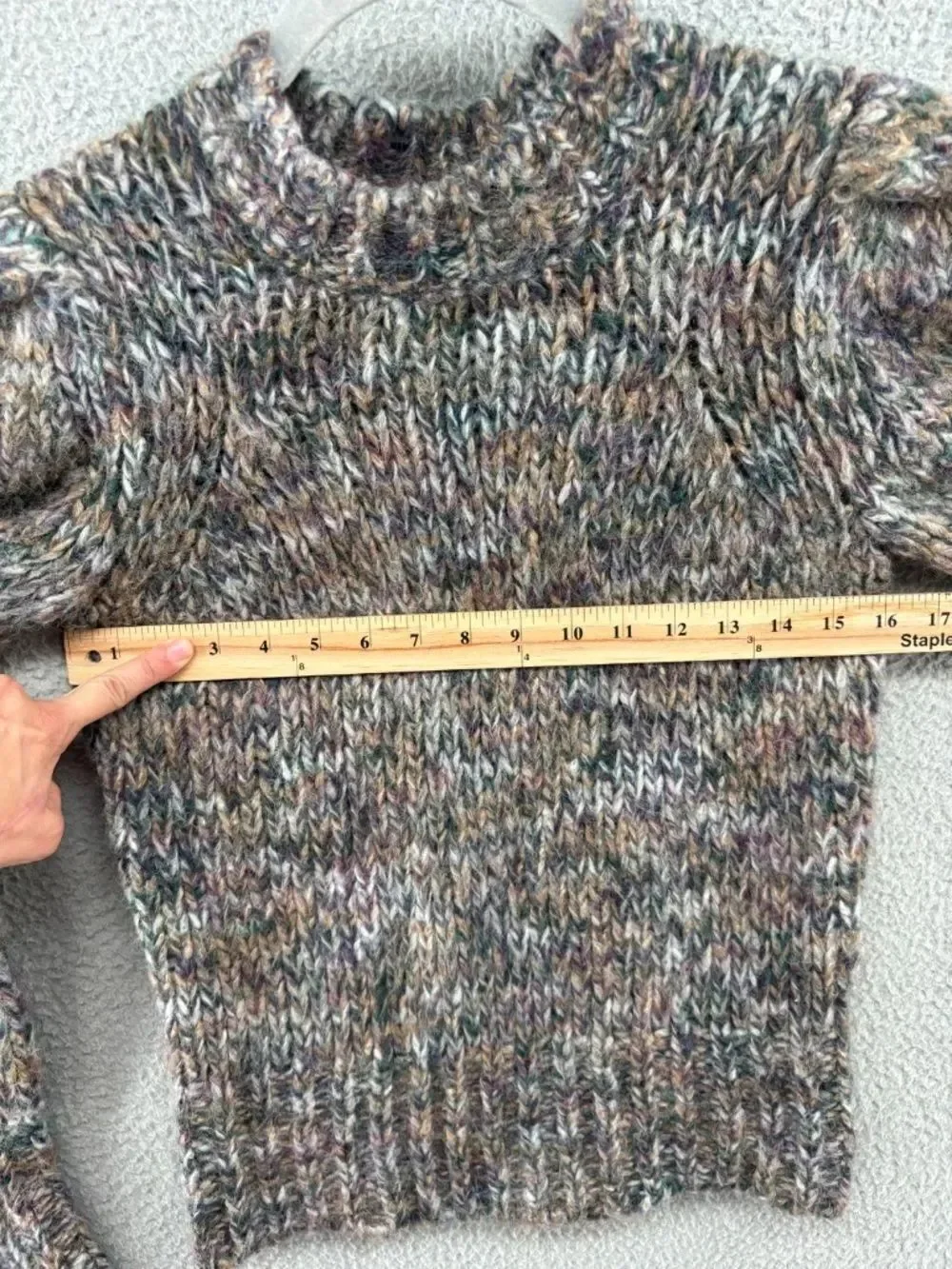 Veronica Beard Chaya Sweater Multi Alpaca Mohair XS Balloon Sleeve